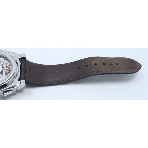 Millage Tourbillion Collection with Black on Silver Genuine Coroco Calf Leather - Picture 11 of 11